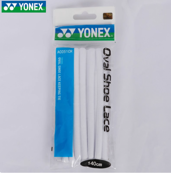 Yonex Oval Shoe laces (Blue/White) - Image 2